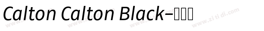 Calton Calton Black字体转换